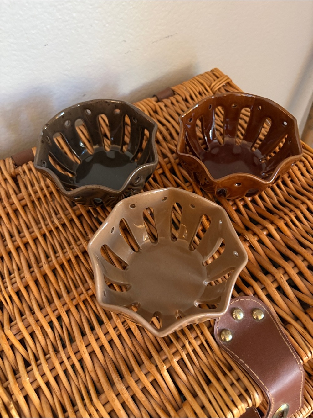 Ceramic Decorative Mini Bowls Brown, Tan, and Dark Brown Hearth and Hand Fall 25
